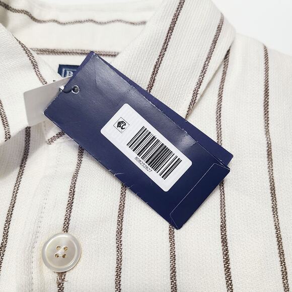 RALPH LAUREN NWT Linen Striped Belted Utility Shirt Jacket in Cream Brown Size 6 - Picture 13 of 13